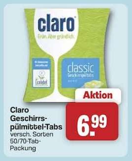 Claro Geschirrspülmittel-Tabs