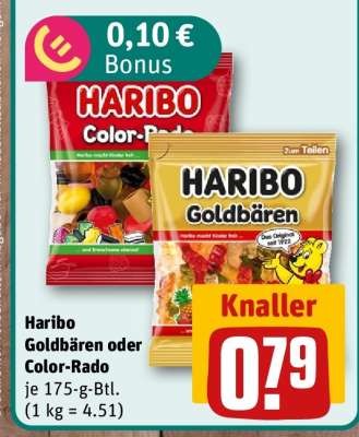 Haribo Goldbären oder Color-Rado