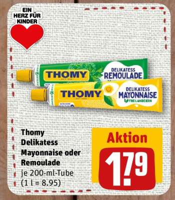Thomy Delikatess Mayonnaise oder Remoulade