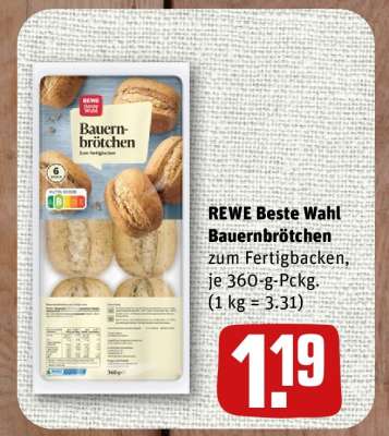 REWE Beste Wahl Bauernbrötchen