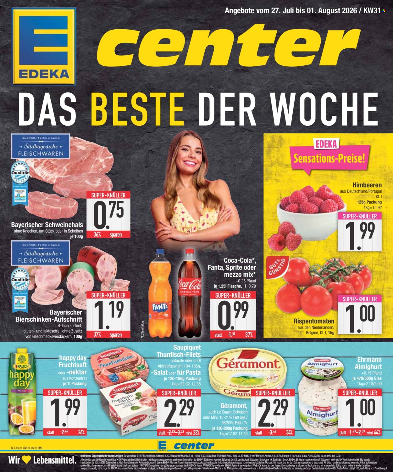 Leták Edeka - 27.7.2026 - 1.8.2026. Strana 1
