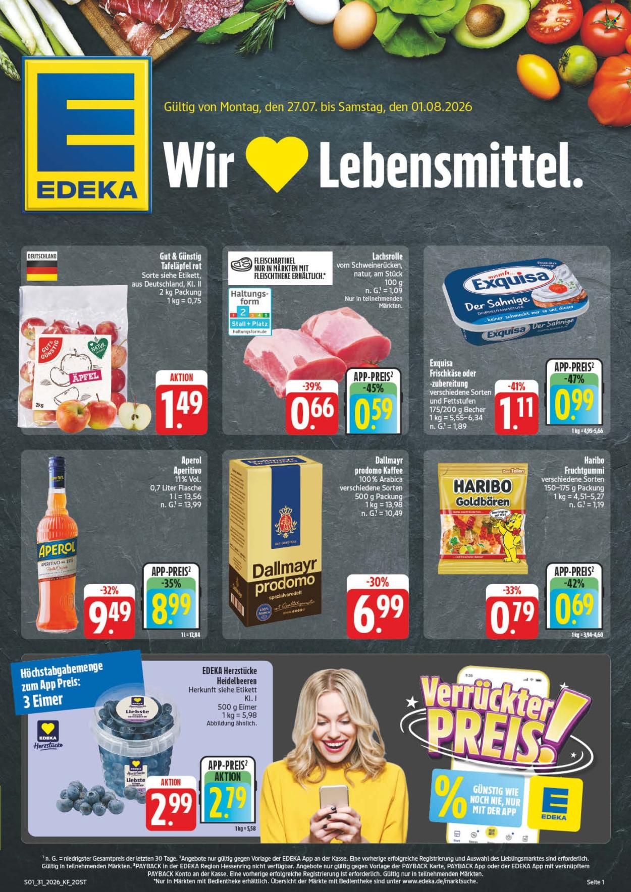 Leták Edeka - 27.7.2026 - 1.8.2026. Strana 1
