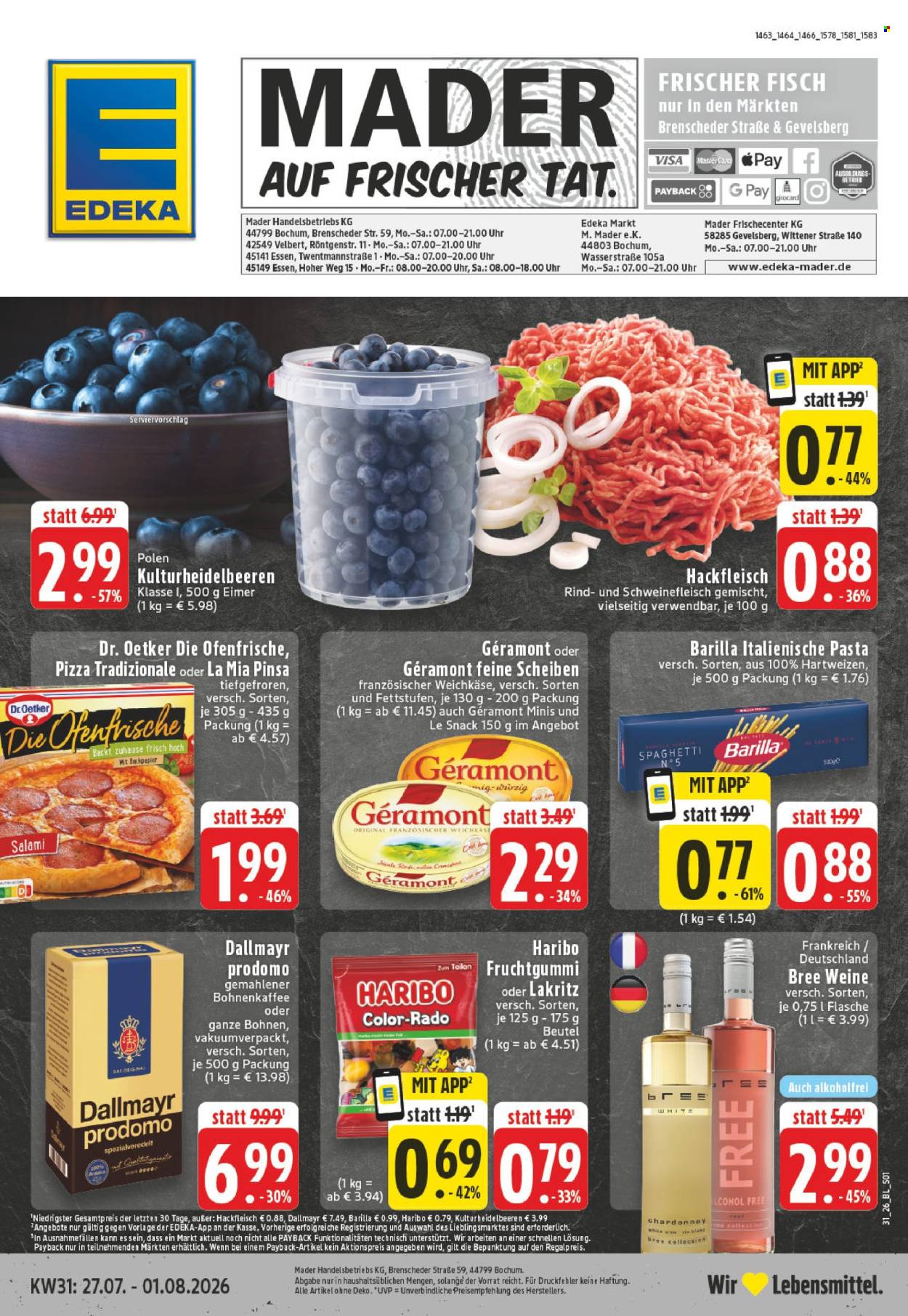 Leták Edeka - 27.7.2026 - 1.8.2026. Strana 1