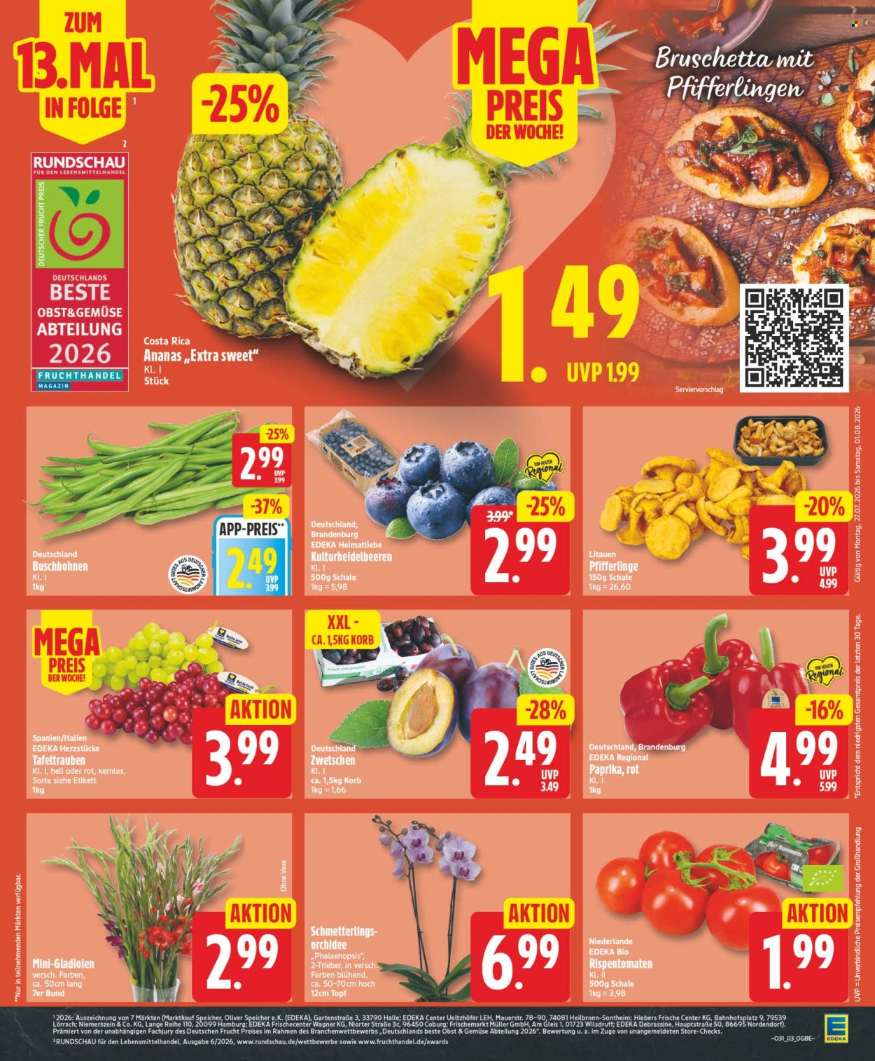 Leták Edeka - 27.7.2026 - 1.8.2026. Strana 3