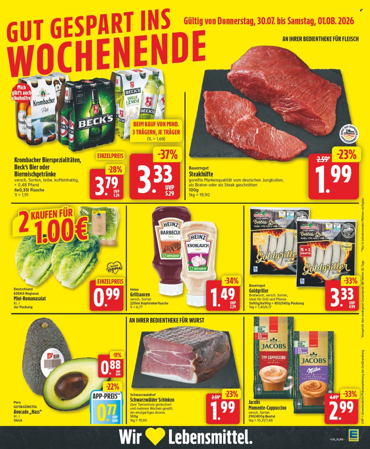 Leták Edeka - 27.7.2026 - 1.8.2026. Strana 19