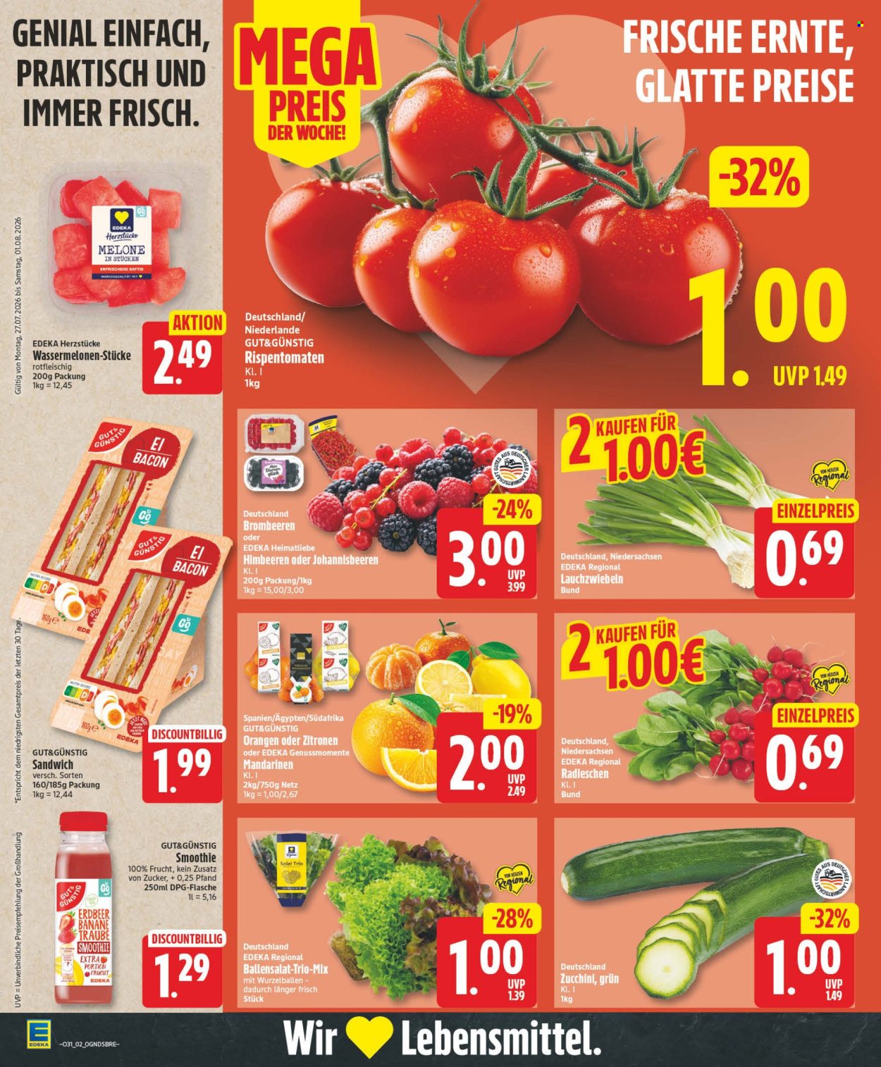 Leták Edeka - 27.7.2026 - 1.8.2026. Strana 2