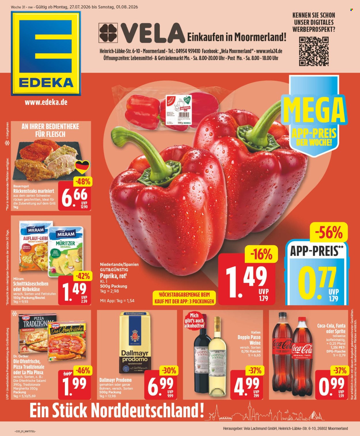 Leták Edeka - 27.7.2026 - 1.8.2026. Strana 1