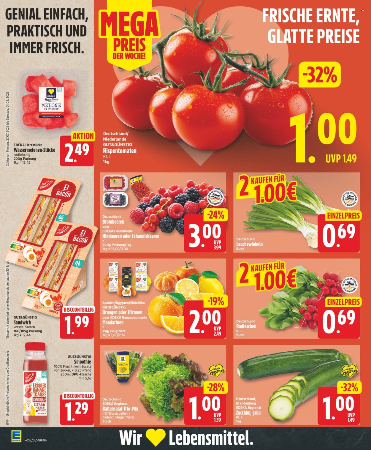 Leták Edeka - 27.7.2026 - 1.8.2026. Strana 2