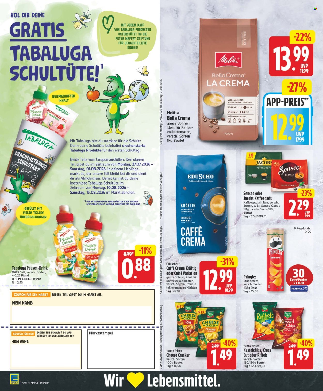 Leták Edeka - 27.7.2026 - 1.8.2026. Strana 14