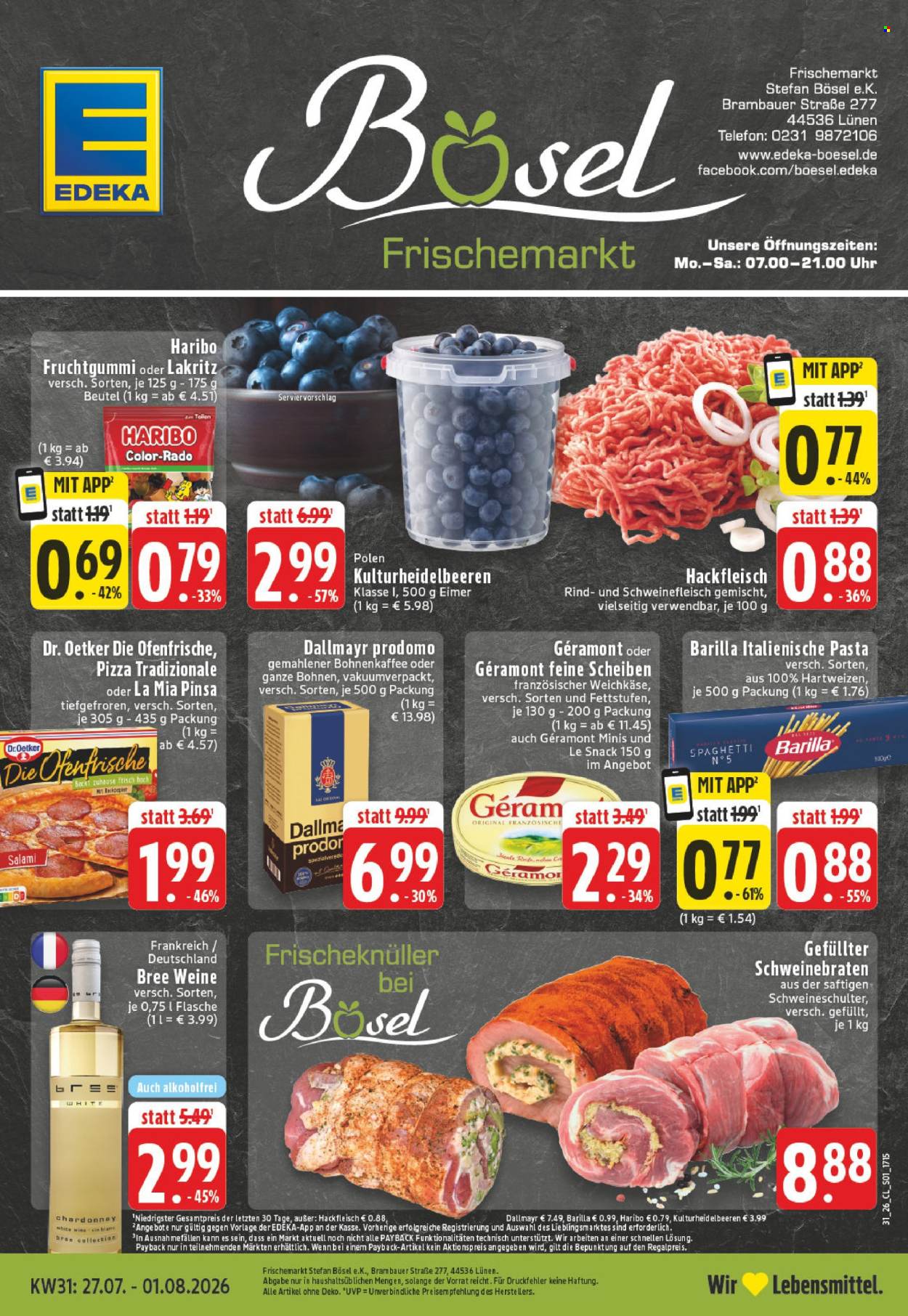 Leták Edeka - 27.7.2026 - 1.8.2026. Strana 1