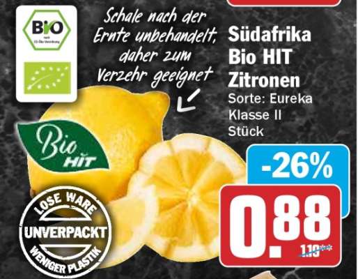 Südafrika Bio HIT Zitronen