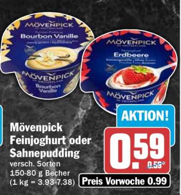 Mövenpick Feinjoghurt oder Sahnepudding