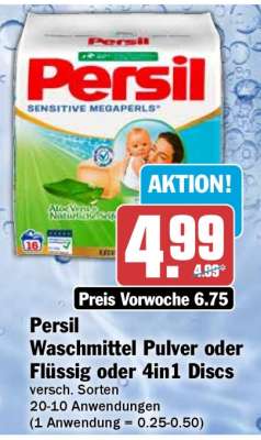 Persil Waschmittel Pulver oder Flüssig oder 4in1 Discs
