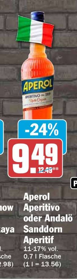 Aperol Aperitivo oder Andalö Sanddorn Aperitif