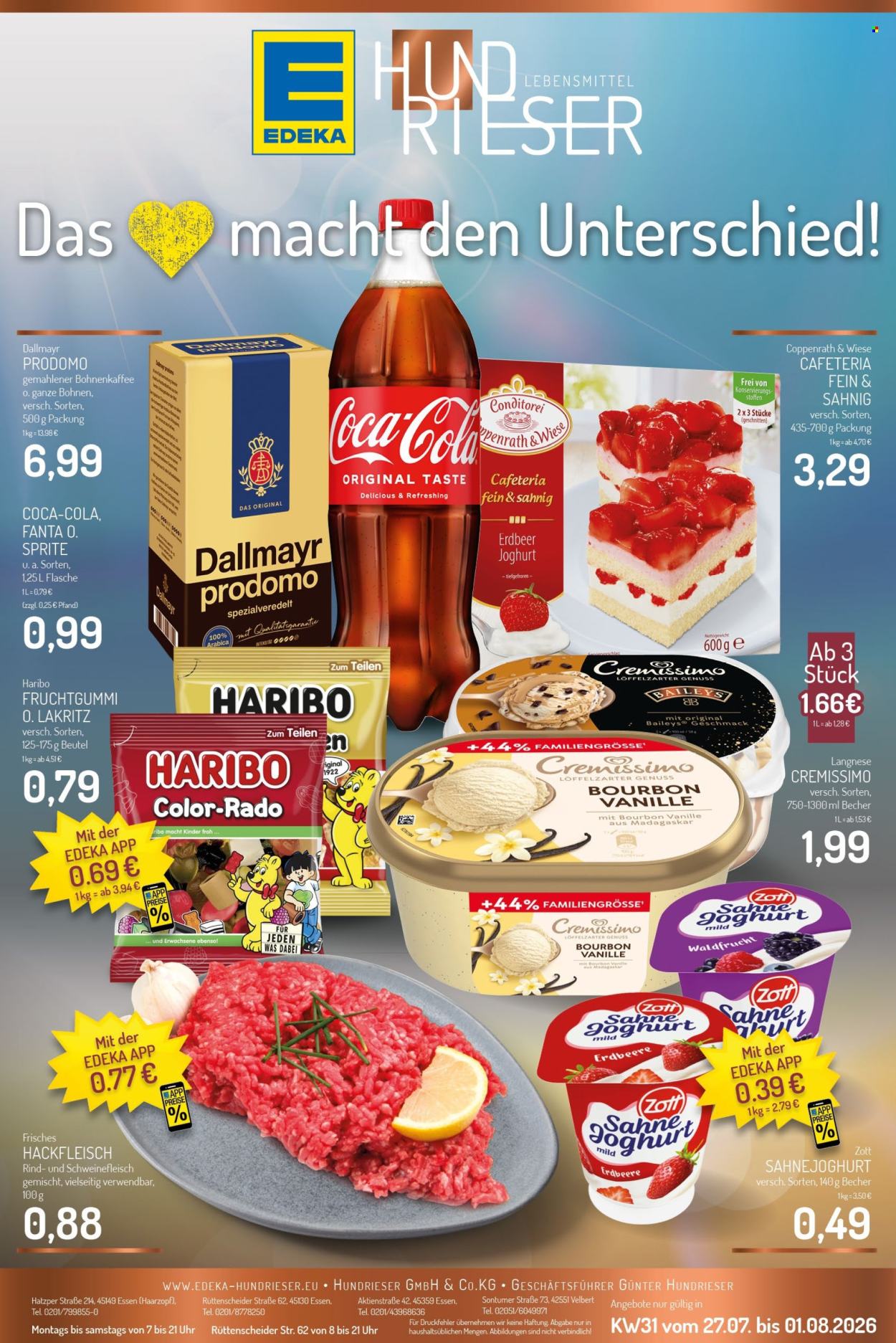 Leták Edeka - 27.7.2026 - 1.8.2026. Strana 1
