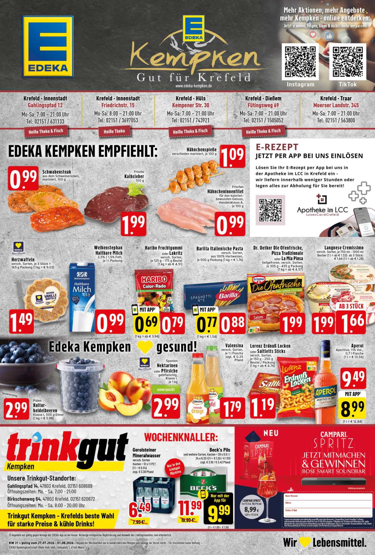 Leták Edeka - 27.7.2026 - 1.8.2026. Strana 1