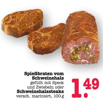 Spießbraten vom Schweinehals