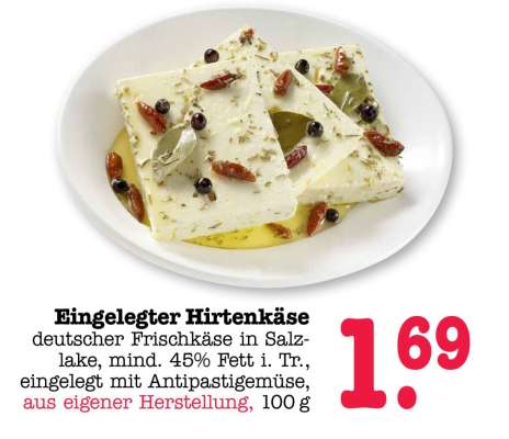 Eingelegter Hirtenkäse