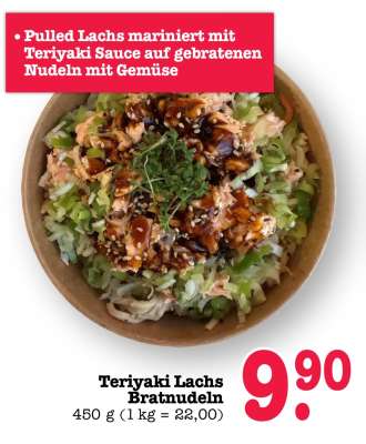 Teriyaki Lachs Bratnudeln