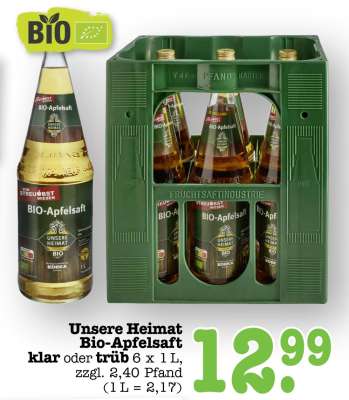 Unsere Heimat Bio-Apfelsaft