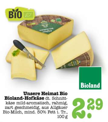 Unsere Heimat Bio Bioland-Hofkäse