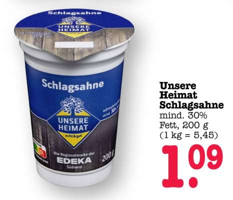 Unsere Heimat Schlagsahne