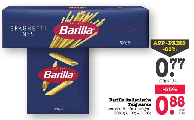 Barilla italienische Teigwaren