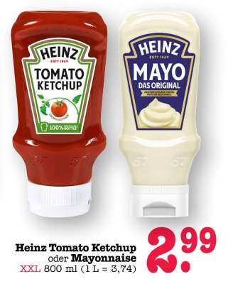 Heinz Tomato Ketchup oder Mayonnaise