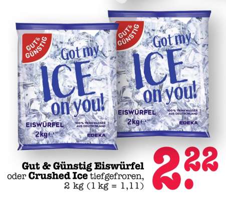 Gut & Günstig Eiswürfel oder Crushed Ice