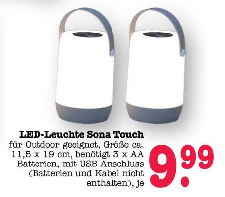 LED-Leuchte Sona Touch
