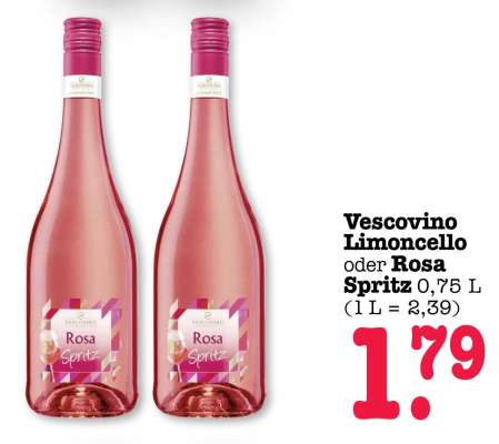 Vescovino Limoncello oder Rosa Spritz