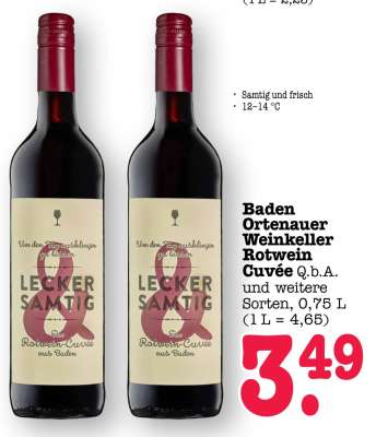 Baden Ortenauer Weinkeller Rotwein Cuvée