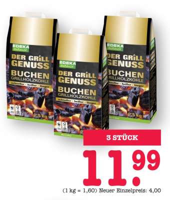 DER GRILL GENUSS Buchen Grillholzkohle
