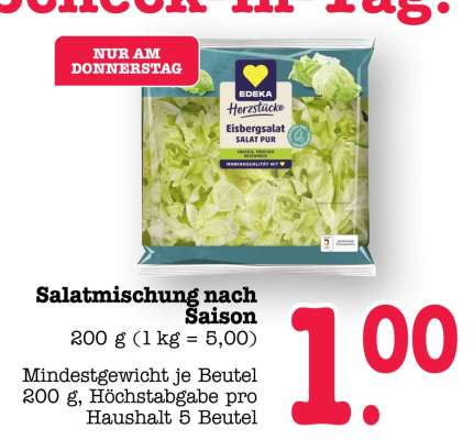 EDEKA Herzstücke Eisbergsalat