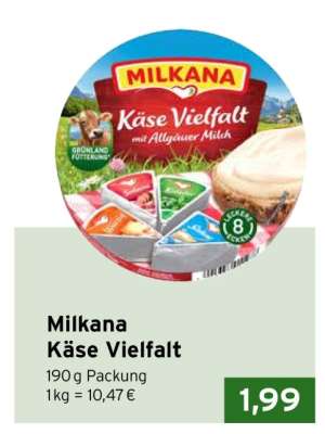 Milkana Käse Vielfalt