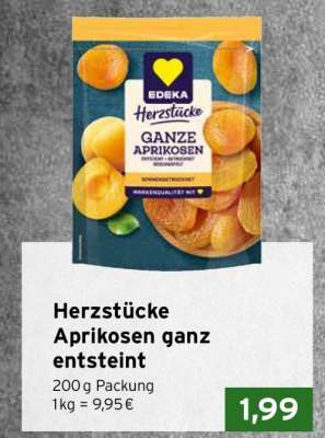 Herzstücke Aprikosen ganz entsteint