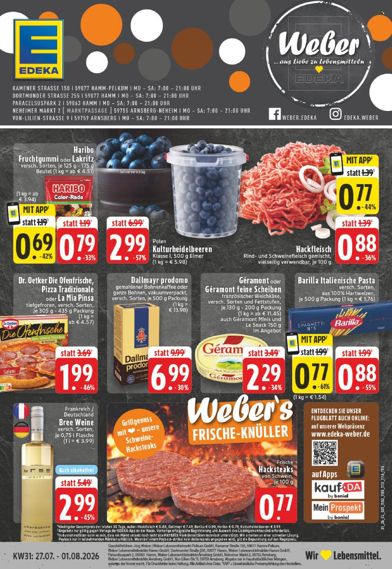Leták Edeka - 27.7.2026 - 1.8.2026. Strana 1