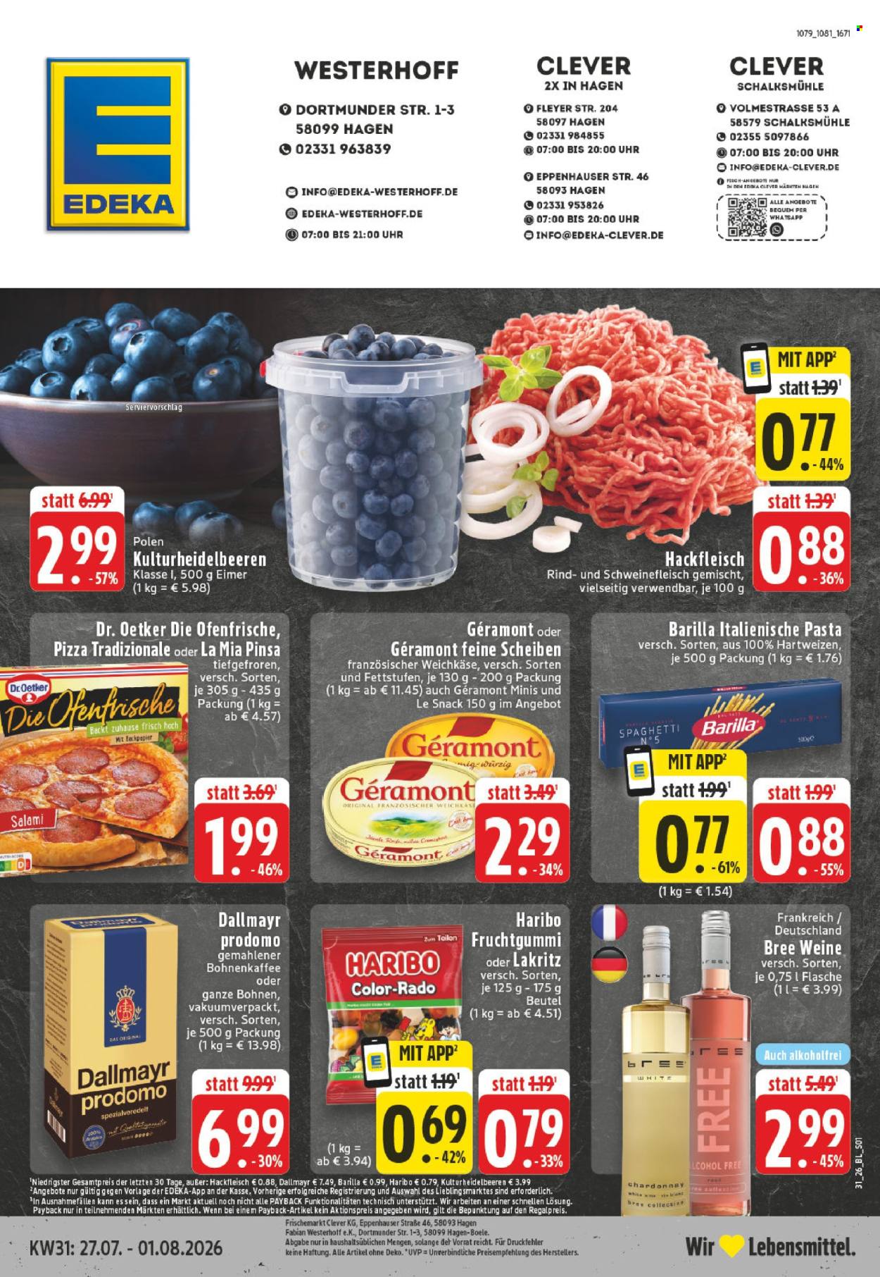 Leták Edeka - 27.7.2026 - 1.8.2026. Strana 1