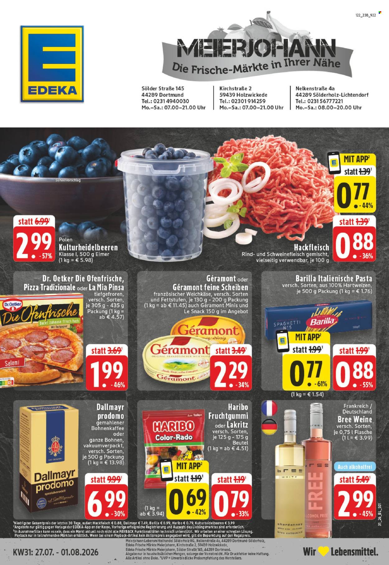 Leták Edeka - 27.7.2026 - 1.8.2026. Strana 1