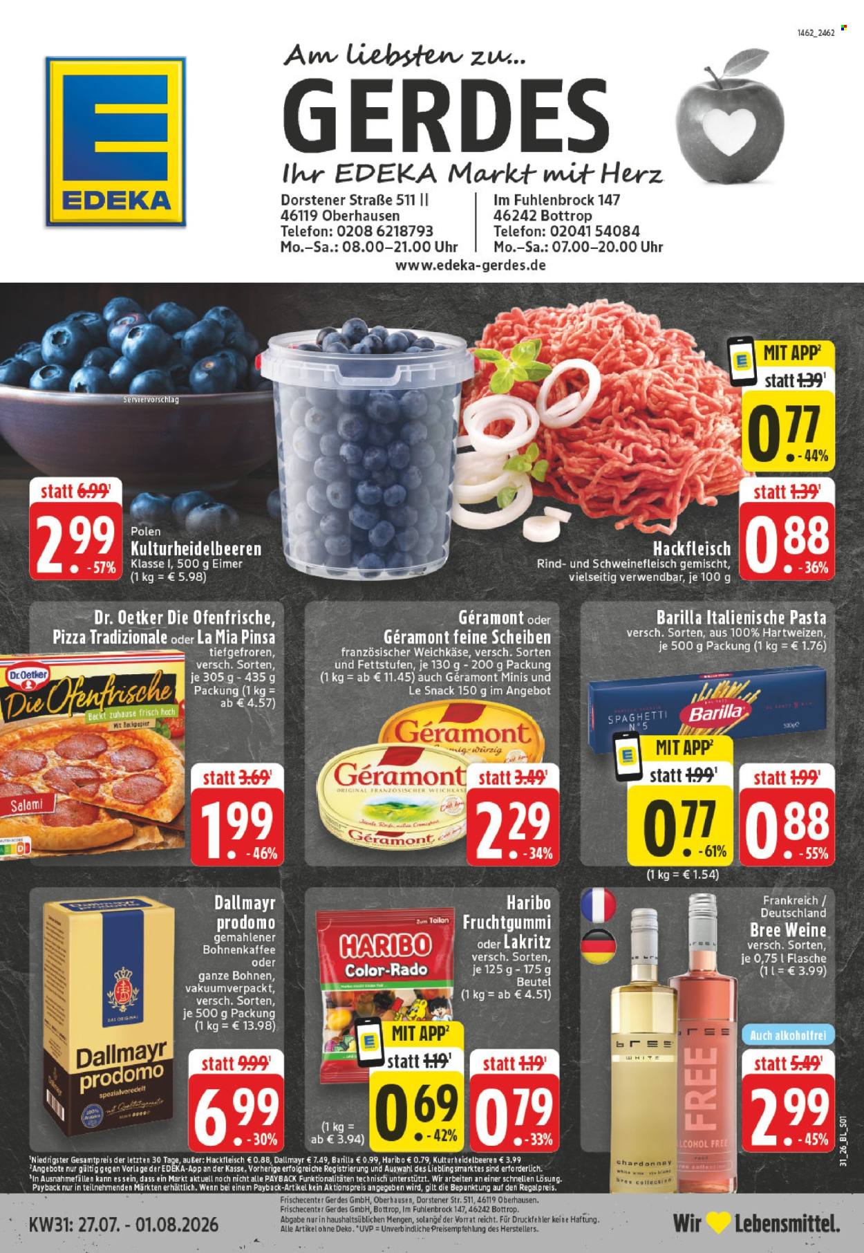 Leták Edeka - 27.7.2026 - 1.8.2026. Strana 1
