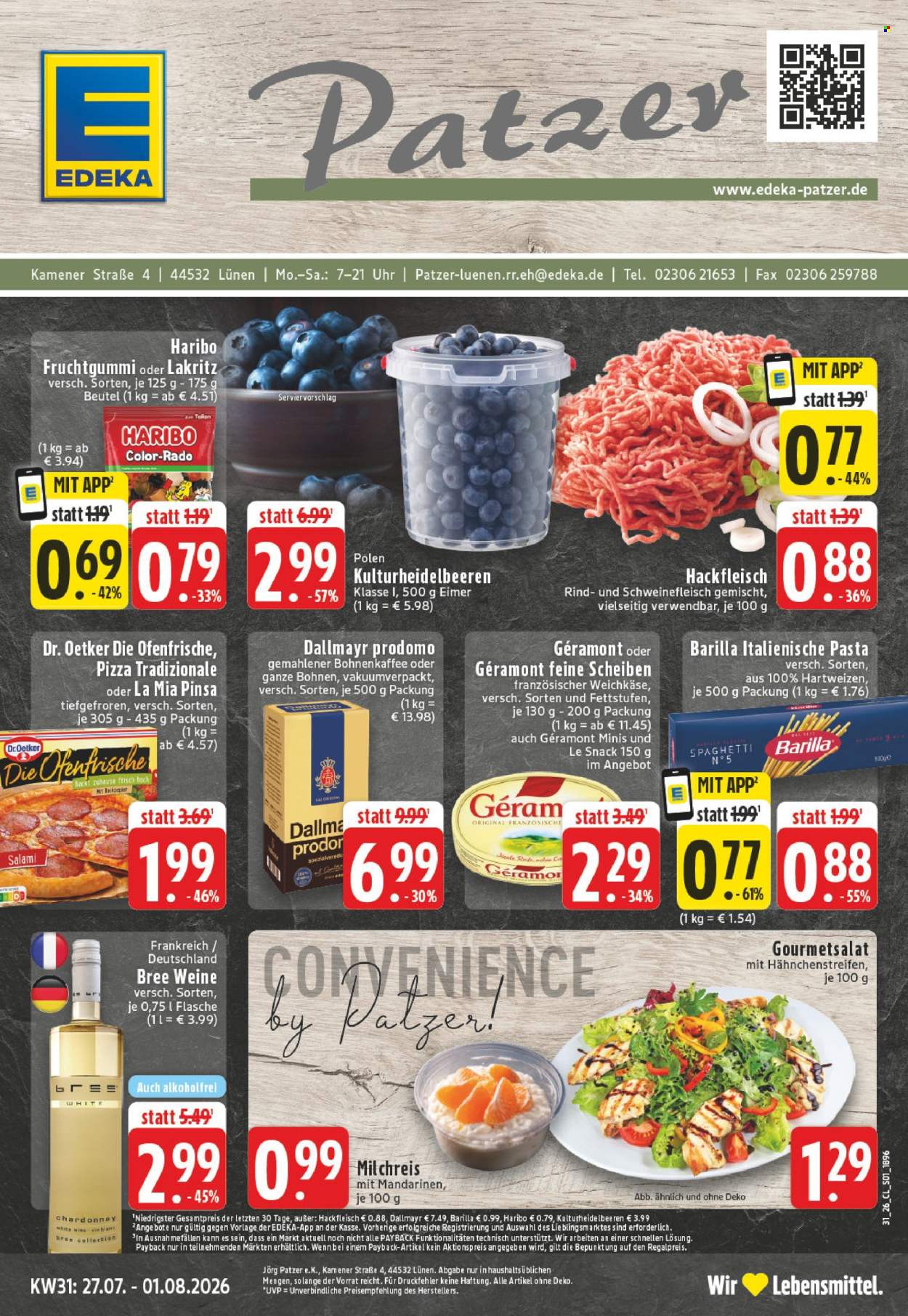 Leták Edeka - 27.7.2026 - 1.8.2026. Strana 1