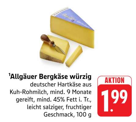Allgäuer Bergkäse würzig