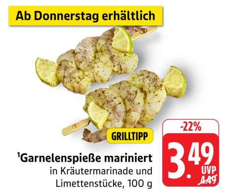 Garnelenspieße mariniert