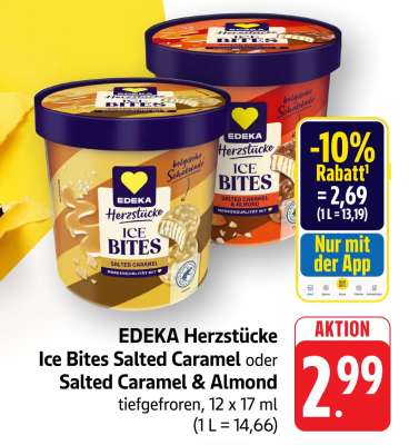 EDEKA Herzstücke Ice Bites Salted Caramel oder Salted Caramel & Almond