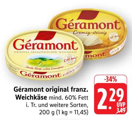 Géramont original franz. Weichkäse