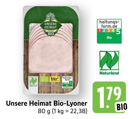 Unsere Heimat Bio-Lyoner