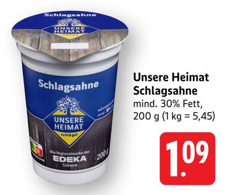 Unsere Heimat Schlagsahne