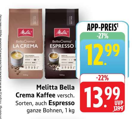 Melitta Bella Crema Kaffee