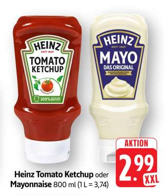 Heinz Tomato Ketchup oder Mayonnaise