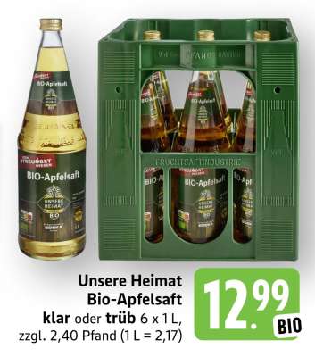 Unsere Heimat Bio-Apfelsaft